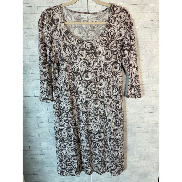 J Jill women’s travel dress packets, grey white swirl pattern, casual cozycore - Picture 1 of 11